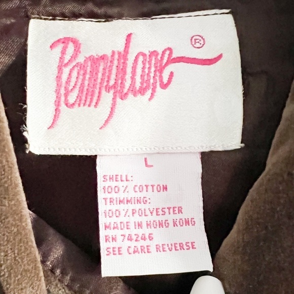 Vintage Pennylane Brown Velvet Button Down - Picture 4 of 5